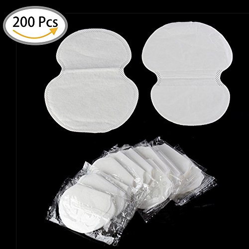 200 Pcs (100 Pairs) Underarm Armpit Sweat Pads, Summer Deodorants Cotton Pads Dress Disposable Stop Sweat Shield Guard Absorbing