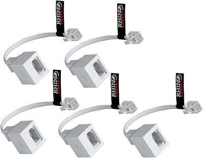 rhinocables RJ11 to BT Socket Adapter Pack of 5