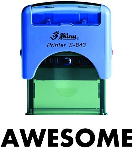 AWESOME Shiny Self Inking Rubber Stamp Office Stationary