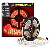 SUPERNIGHT (TM) 16.4FT 5M SMD 5050 Waterproof 300LEDs Red LED Flash Strip Light,LED Flexible Ribbon Lighting Strip,12V 60W