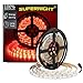 SUPERNIGHT Red LED Strip Lights Waterproof, 16.4ft 300leds Rope Lighting, Flexible Tape for TV, Boat, Vehicles, Cars, Dome, Room