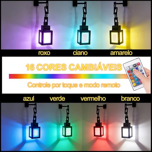 Lanterna Pixelada Lâmpada de Luz Noturna, Luzes Noturnas Recarregáveis de Mesa e Parede, 16 Cores Variáveis, com Controle Remoto e Bem Comointerruptor Tátil, Adequado para Decoração de Quarto