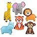 Zoo Animals 2 Inch Vinyl Squeezable Animals - 12 Pack and 1 Vortex Eraser - Cake Toppers, Prizes, Stocking Stuffers, Animal Parties