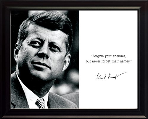 Buy John F Kennedy JFK Photo Picture Poster Framed Quote Forgive Your Enemies But Never Forget 