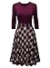 Missmay Women's Vintage Retro Plaid Patchwork A-line Cocktail Party Dress