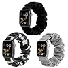 Recoppa Compatible for Scrunchie Apple Watch Band 38mm 41mm 42mm 40mm 44mm 45mm Cute Print Elastic Watch Bands Women…