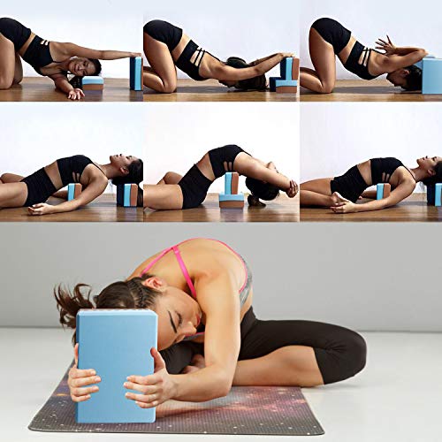 SZOCOOL-Double-Colored-Yoga-Blocks-2-Packs-High-Density-EVA-Foam-Soft-Non-Slip-Supportive-Surface-for-Yoga-Pilates-Meditation-Improve-Strength-and-Aid