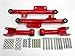 Control Arms Rear Upper and Lower Control Arm Full Kit (Red Color) for Ford Mustang Premium Quality