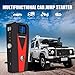 PUSHIDUN 1500 Car Jump Starter, 12V 800A 15000mAh Peak (Up to 5.0L Gas or 4.0L Diesel Engine) Portable Auto Booster,Dual USB Power Bank Battery, Smart Jumper Cables,Built-in LED Light & Compass