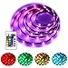 imenou Battery Powered Led Strip Lights 24 Keys RF Remote, USB Battery Operated TV Backlight Flexible Waterproof Colorful RGB SMD5050 Neon Led Light Strip Decorative Lighting for Home Kitchen Ad Sign