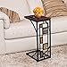 Kleeger Sofa Side Table with Cup Holder: Modern Coffee/Snack Table for Living Room, Bedroom, Dining Room| Contemporary Wood End Table| Elegant, Stylish Side Table| Perfect for Small Rooms