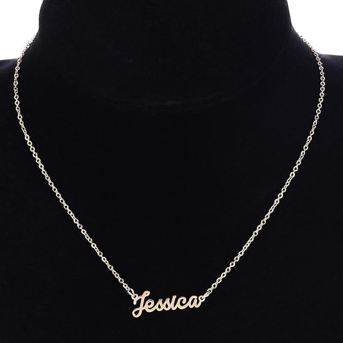 Buy Childplaymate Titanium Steel Name Pendant Chain Handwrite Signature Necklace Jessica For Women At Amazon In