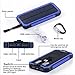 Solar Chargers 30,000mAh, Solarprous Dual USB Solar Battery Charger External Battery Pack Phone Charger Power Bank with Flashlight for Smartphones Tablet Camera (Blue)