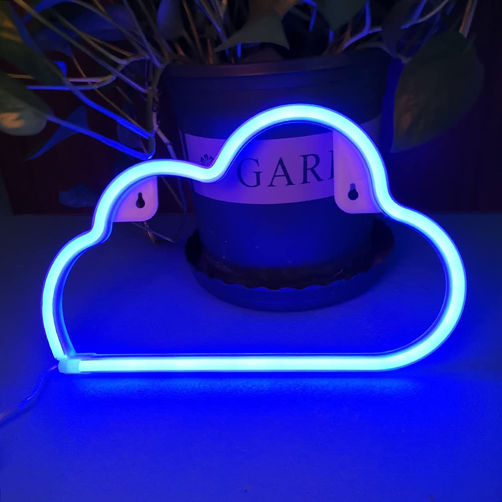 Colording Neon Light Cloud Neon Signs Cloud Neon Lights Neon Light Signs for Bedroom Walls Neon Night Lights for Children LED Neon Signs Neon Light Cloud Neon Light up Signs for Party-BLUE Cloud