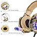 VersionTECH. Stereo Gaming Headset for PS4 Xbox One Controller, Noise Reduction Over Ear Headphones with Mic, Bass Surround & LED Lights for Laptop PC Mac PS3 and Nintendo Switch Games – Camothumb 2