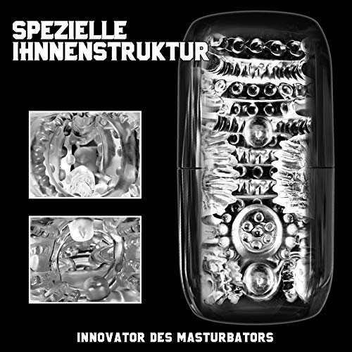 MORUIOY Transparenter Masturbator Cup, diskrete 3D Oral Masturbatoren, Realistische Blow Job Vagina masturbieren mann, Manueller Cup-Masturbatoren, Silikon Sexspielzeug für männer Erotik