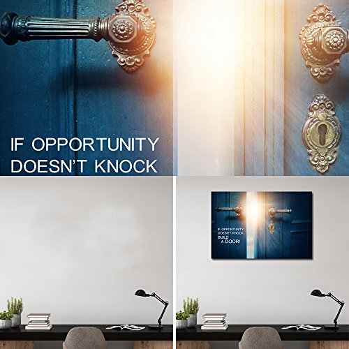 Visual-Art-Decor-Success-Inspiration-Quote-Canvas-Wall-Art-If-Opportunity-Doesnt-Knock-Build-a-Door-Motivation-Motto-Framed-Giclee-Prints-Home-Office-Decoration-W-32-xH-24