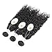 Peruvian Water Wave 3 Bundles with Frontal 13x4 Free Part Lace Frontal Virgin Human Hair Bundles Curly Hair Extensions Natural Color (14 16 18 with 12 Frontal)