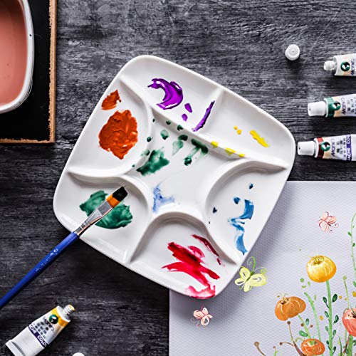 Ceramic Artist Paint Palette, Porcelain Watercolor Palette, Ceramic