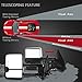 ECCPP Towing Mirrors Replacement fit for 88-98 for GMC C1500 C2500 C3500 K1500 K2500 K3500 Power Chrome Smoke Led Signals Passenger&Driver Side Tow Mirror