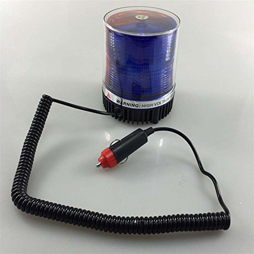 LEDHOLYT 8w Warning Caution Emergency Light Strobe Work Flashing Car Roof Lamp Magnetic Base Red+Blue Light Color DC 12V