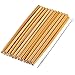 20 Pieces 7.5 inch Reusable Bamboo Drinking Straws Alternative to Plastic Kids Straws Includes 2 Pieces Nylon Cleaning Brushes
