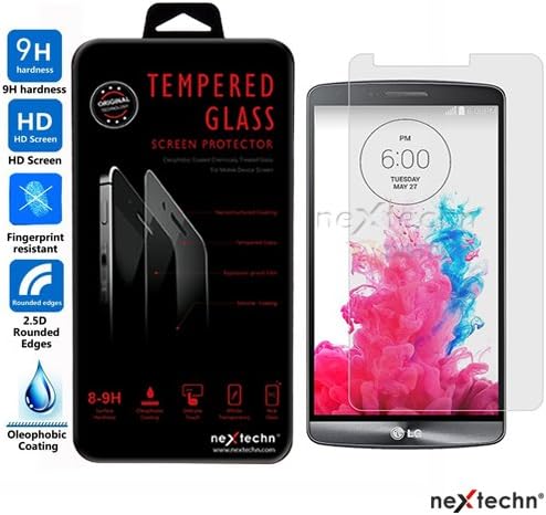 Nextechn D690 Premium Real Tempered Glass Screen Protector Film Guard for LG G3 D690