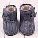 DZT1968® Baby Girl Soft Sole Anti Slip Prewalker Shoes Snow Boots Socks With Bowknot (3~6 Months, Gray)