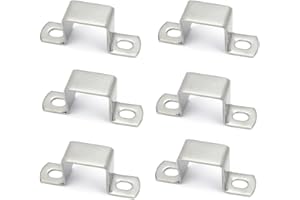 Granmagazz Pipe Support Hangers 6pcs Stainless Steel Pipe Support clamp Square Tube Clamps Mount U Brackets Bracket U