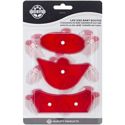 JEM, Set of 3 Life Size Baby Bootee Cutter, Standard