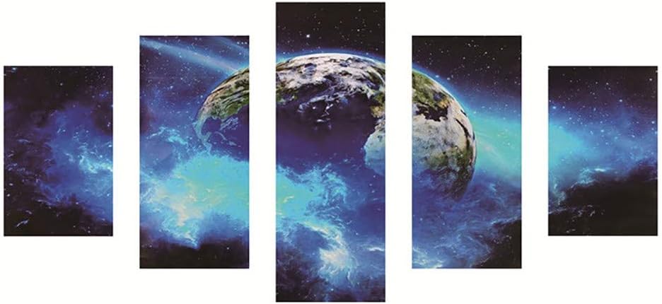 Weite DIY Full Drill 5D Diamond Painting Kits, Adults Kids 5 Sets of Scenery Splicing Paintings, Colorful Embroidery Combination Paint Cross Stitch Craft for Home Wall Decor,16x32 Inches (G)