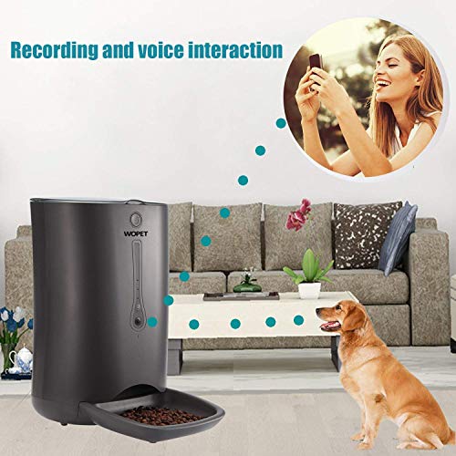 WOPET SmartFeeder,Automatic Pet Dog and Cat Feeder,6Meal Auto Pet