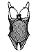 Lingerie for Women Sexy One-Piece Teddy Lingerie Bodysuit Lace Nightie (Medium (fits Like US Small), .Black)
