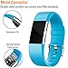 Wepro AMZ-FC2-S-Dw3pack3  Replacement Bands for Fitbit Charge 2 HR, Buckle, 3 Colors, Small