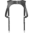 Voolup - Genuine Leather Suspenders for Men, Vintage Style Handmade