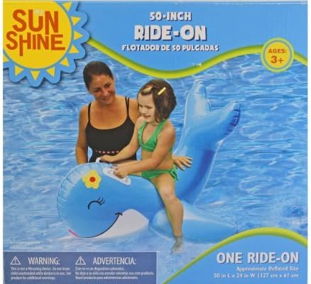 Sun Shine 50-inch Ride-On Blue Whale Float