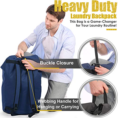Laundry Bag Backpack Extra Large, 115L Laundry Backpack with Padded