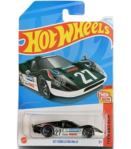 Amazon.com: Hot Wheels Ford GT 40, [White] 78/250 Then and