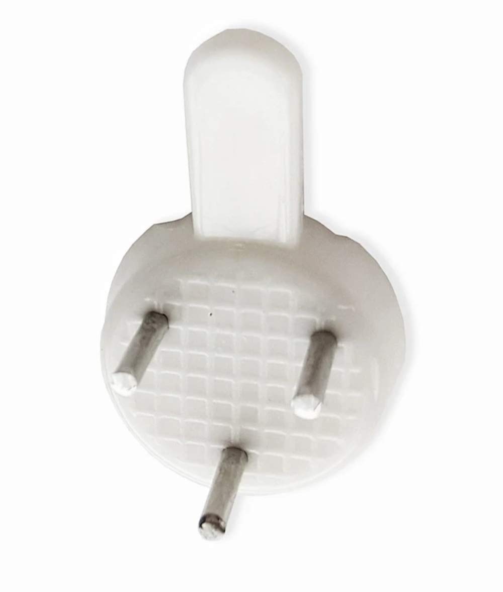 30mm Plastic Hard Wall Picture Hooks (Pack of 20)