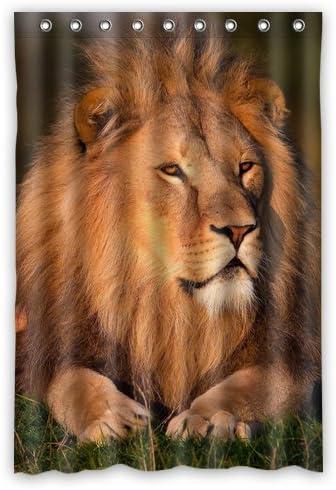 Amazon Uniformjap シャワーカーテン ライオン Lion 高素材を採用 デザイン 122cm 1cm ポリエステル シャワーカーテン シャワーカーテン ホーム キッチン オンライン通販