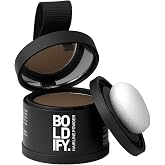 Boldify Hairline Powder, Root Touch Up Hair Color Light Brown 4g | Instantly Fills Thinning Hair &amp; Sparse Hairlines - Root Cover Up for Gray Hair - Water-Resistant, Sweat-Proof 24-Hour Wear
