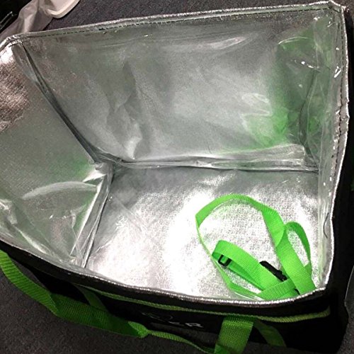 Penck Insulated Food Delivery Grocery Bag Carrier Collapsible Waterproof Extra Large Reusable Shopping Tote ZIPPER Top Lid For Hot or Cold Food