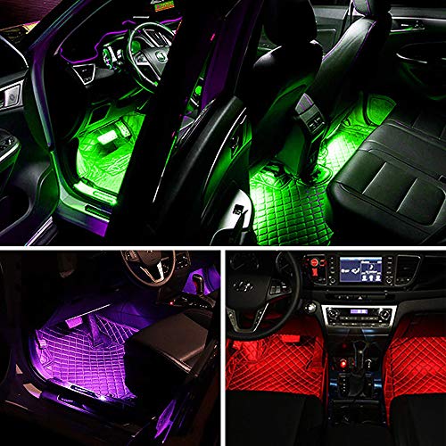Interior Car Led Strip Lights - APP Controller Lighting Kits Multi-color Music Car Strip Light with Sound Active Function and Remote Controller - Thumbnail 4