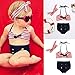3pcs Toddler Baby Girls Swimwear Cute Straps Bikini Set Swimsuit Beachwear Outfits (Red, 12-18 Months)