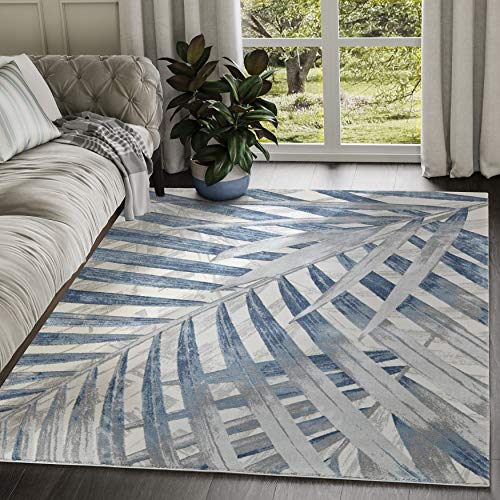 53-x-76-Blue-Grey-Beige-Floral-Palm-Leaf-Pattern-Area-Rug-by-Abani-Rugs-Nova-Collection-Modern-Eclectic-Style-Accent-Rug 512eJcFBY1L