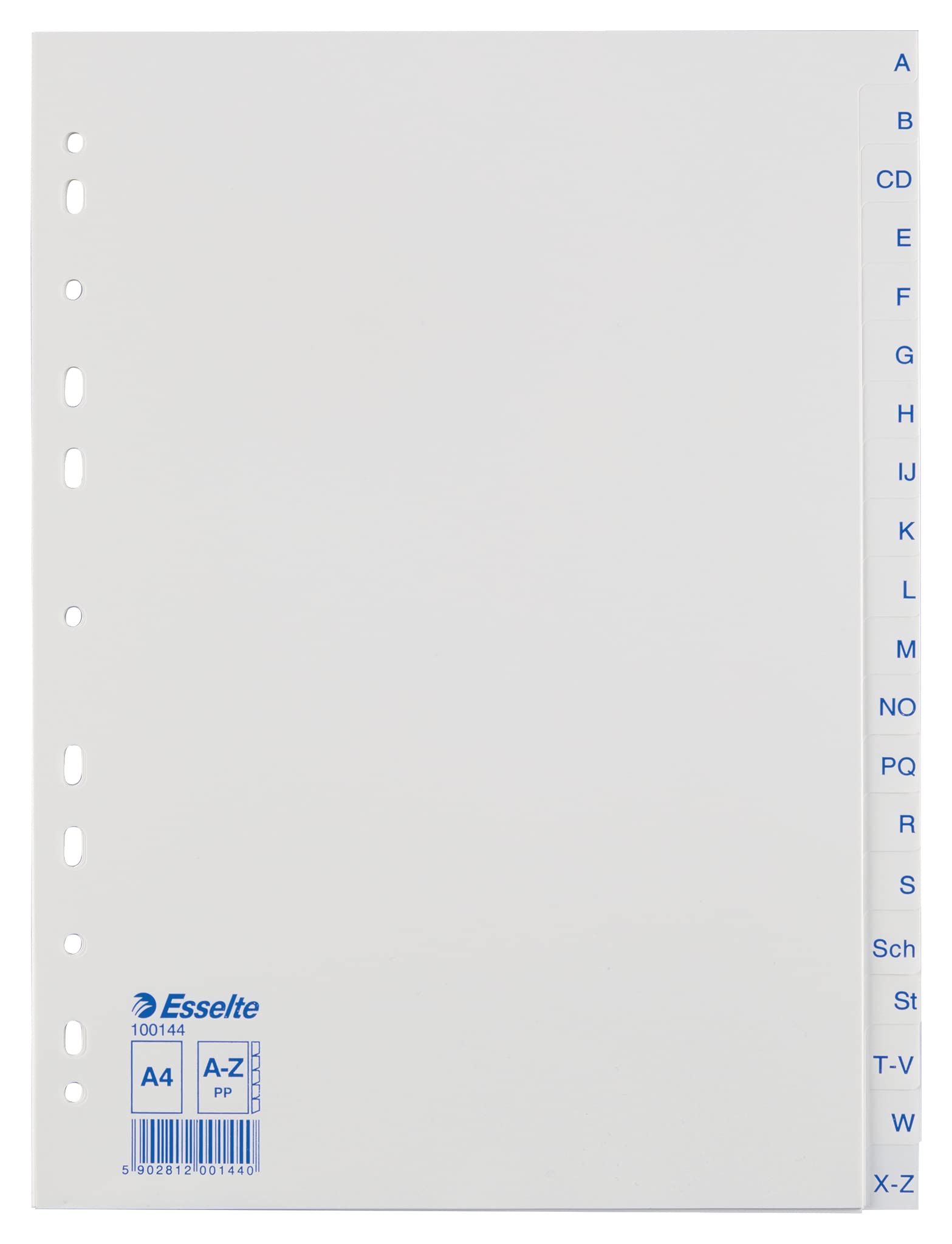 Leitz Economy A-Z Plastic dividers, A4, PP, 20 Sheets, White