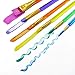 TBC Paint Brush Set,6 Pieces Different Size Assorted Colors Nylon Hair Paint Brushes for Watercolor,Acrylic and Gouache