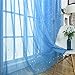 Kid Boy Room Window Sheer Sky Blue Curtain Panels Rod Pocket Beautiful Star Voile Sheer Drapes Curtains for Bedroom Living Room Nursery Room,Window Treatments,39 x 79 inch,Blue,1 Panel