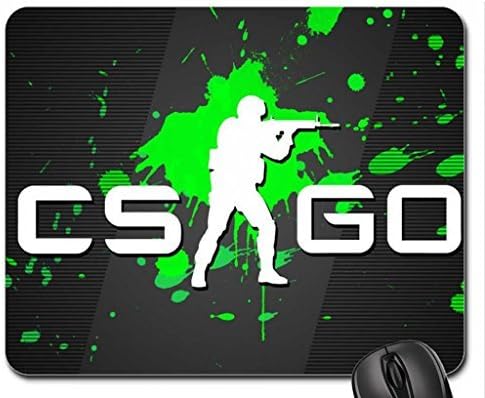 CSGO Green Splatter Mouse Pad, Mousepad (10.2 x 8.3 x 0.12 inches)
