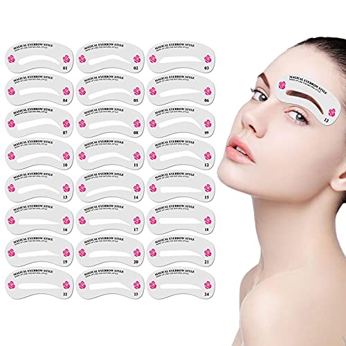 Eyebrow Stencils,Eyebrow Template,24 Eyebrow Shaper Kit,Brow Stencil
